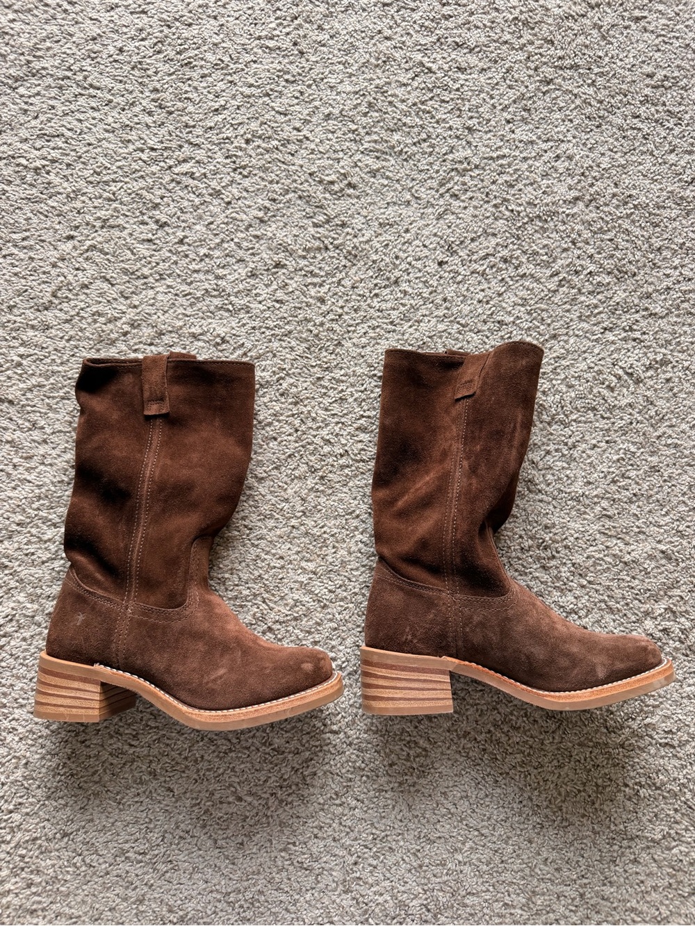 NWOT FRYE Campus 12R Suede Mid-Calf Boots 🔥 rare size 🔥 - Picture 3 of 12